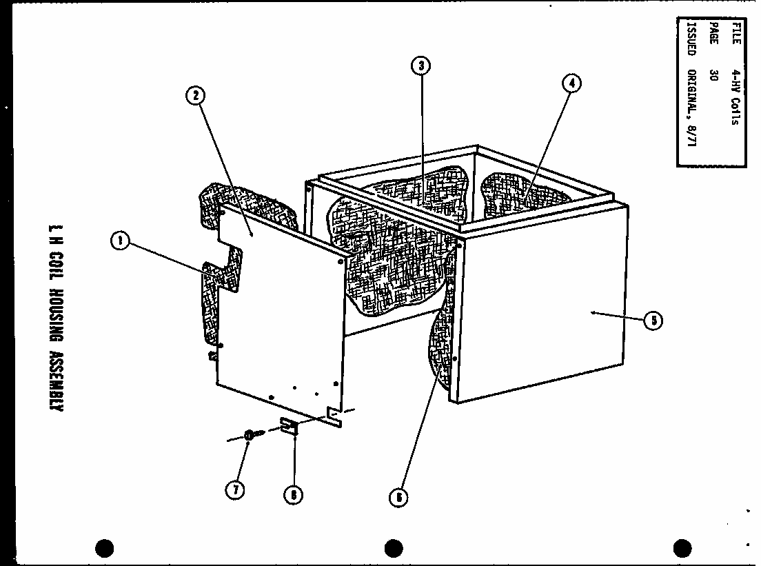 Lh Coil Housing Assembly (lh4,5b/p52798-3c) (lh4a/p52798-4c) Diagram and Parts List for RF2,3 P53802-1C Amana Air Conditioner