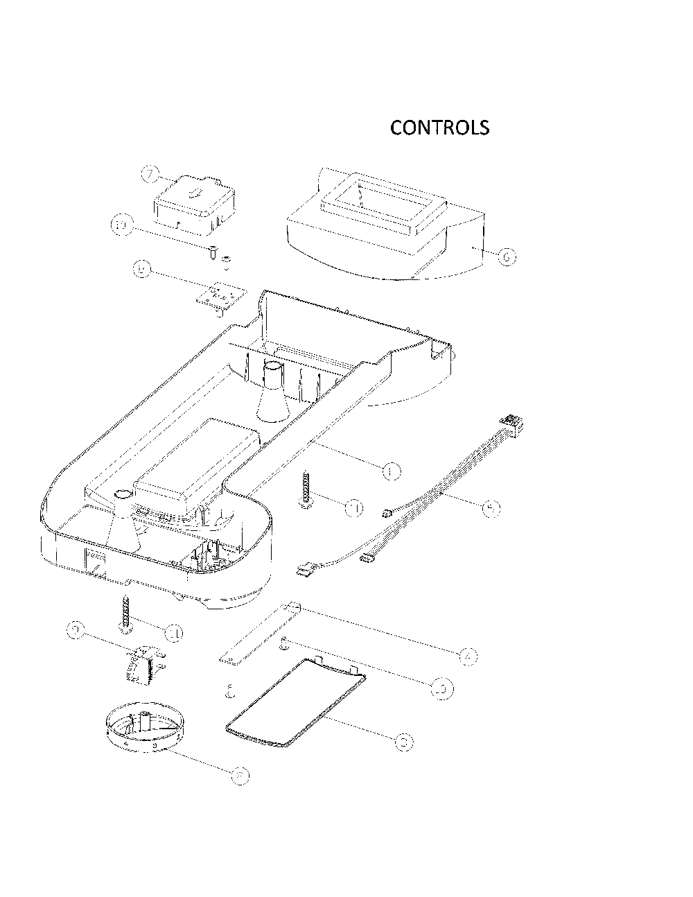 Controls Diagram and Parts List for 11160512911  Kenmore Refrigerator