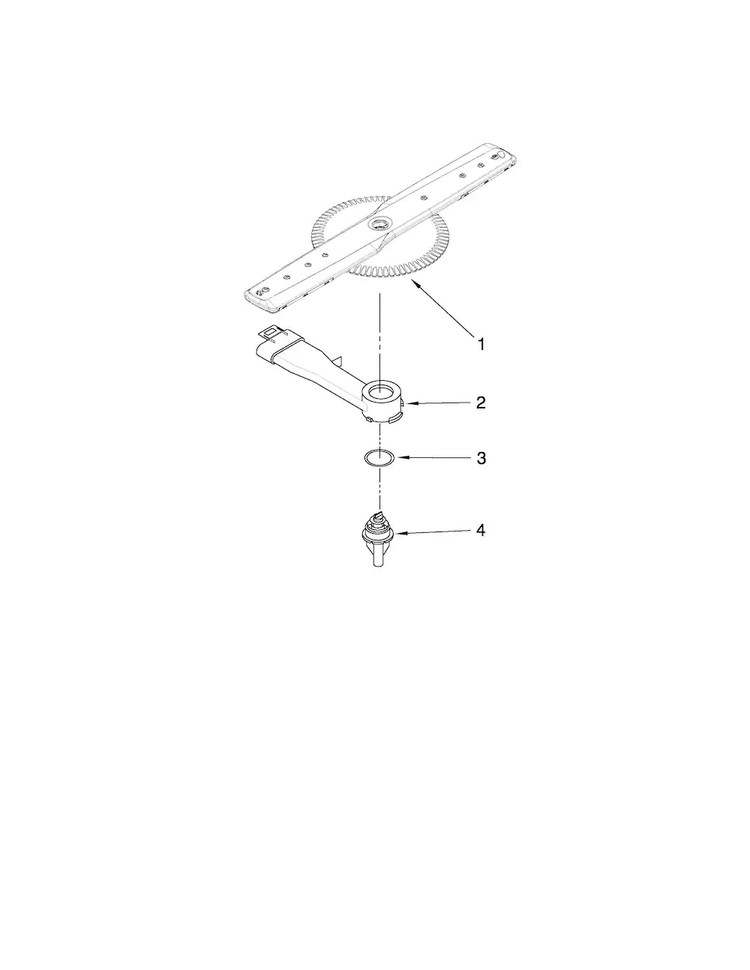 Lower Washarm Parts Diagram and Parts List for MDB7809AWQ0  Maytag Dishwasher