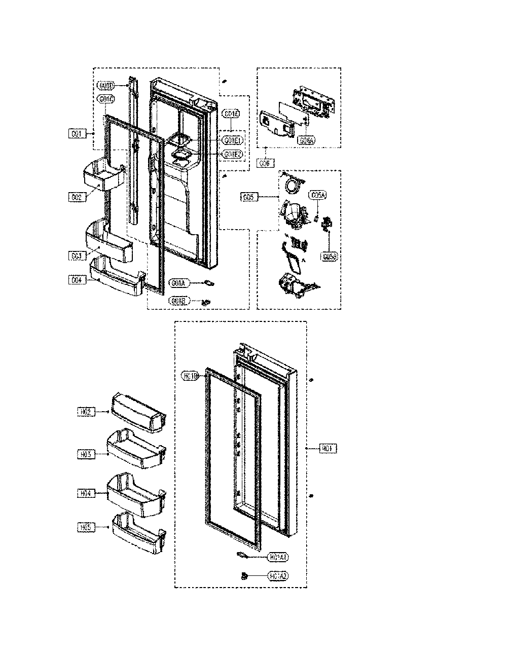 Refrigerator Door Diagram and Parts List for 11173307910  Kenmore Refrigerator