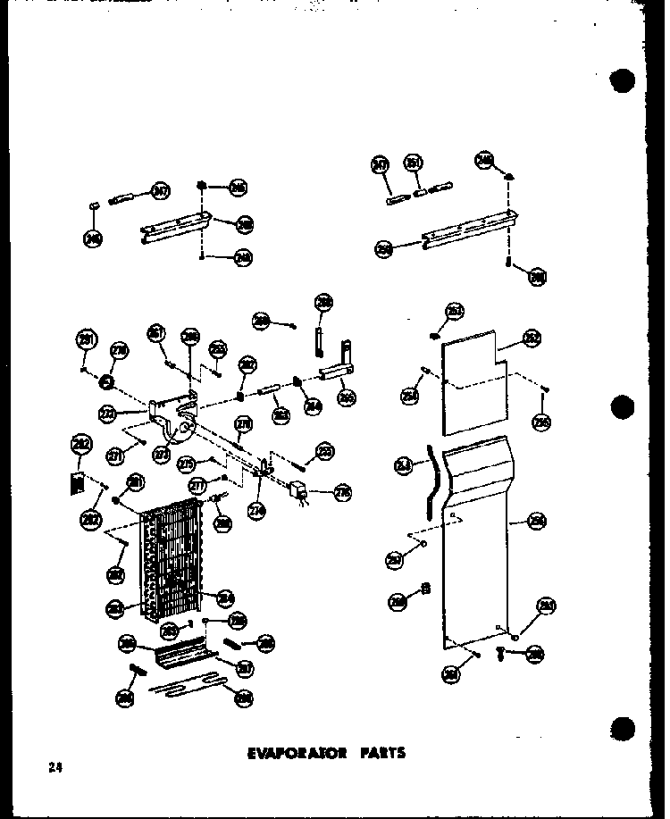 Evaporator Parts Diagram and Parts List for SD19W-P60340-36W  Amana Refrigerator