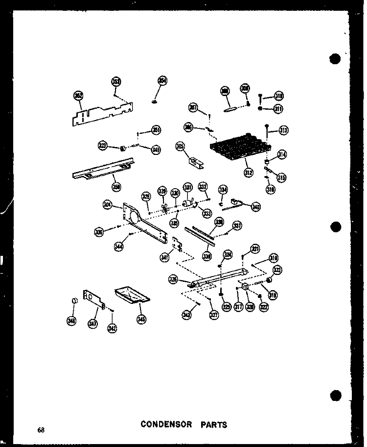 CONDENSOR PARTS Diagram and Parts List for SDI22N P6020165W Amana Refrigerator