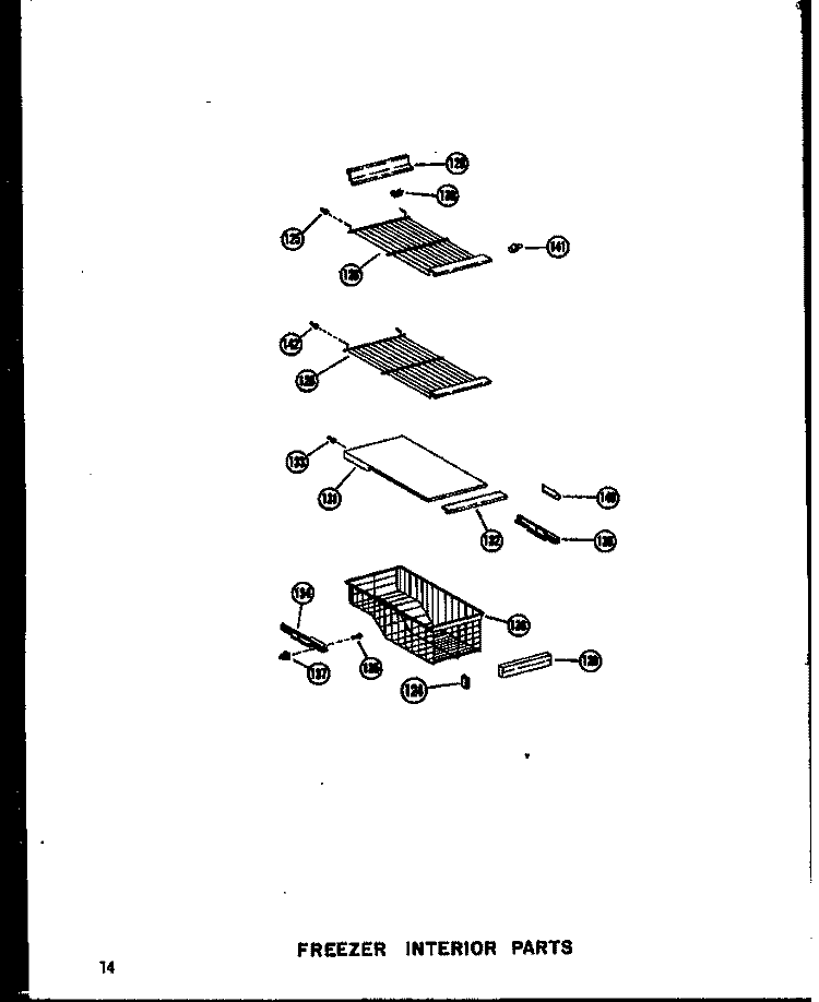 FZ INTERIOR PARTS Diagram and Parts List for SDI22W P6034046W Amana Refrigerator