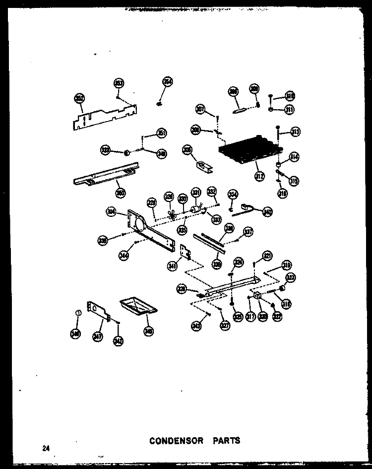 CONDENSOR PARTS Diagram and Parts List for SDI22W P6034046W Amana Refrigerator