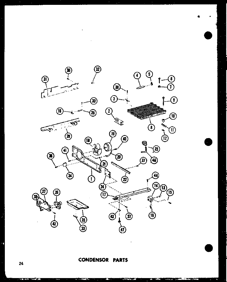 CONDENSOR PARTS Diagram and Parts List for SP19E P7487013W Amana Refrigerator