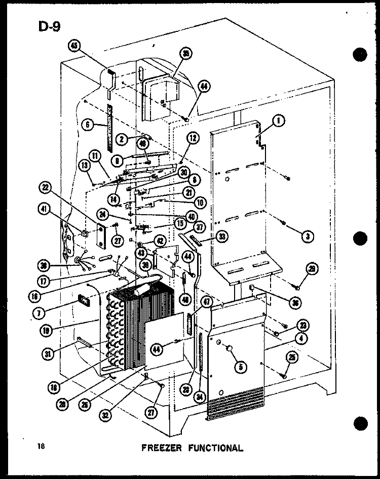 FZ FUNCTIONAL Diagram and Parts List for SLDI22F-1 P7540014W Amana Refrigerator