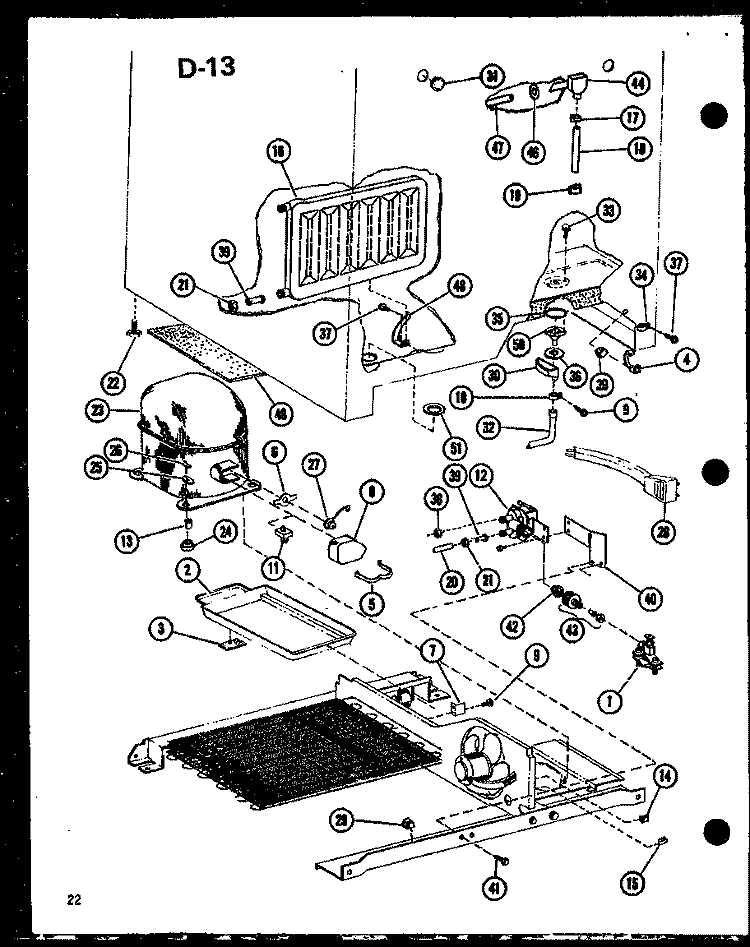 Page 9 Diagram and Parts List for SLDI22F-1 P7540014W Amana Refrigerator