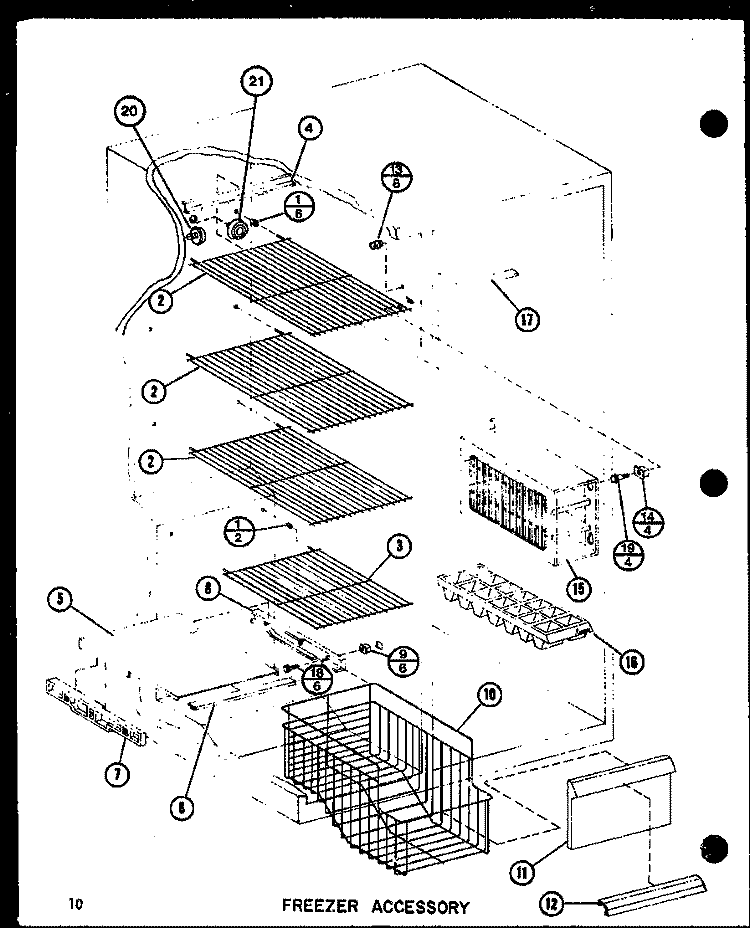 FZ ACCESSORY Diagram and Parts List for SR19F1G P7700008W G Amana Refrigerator