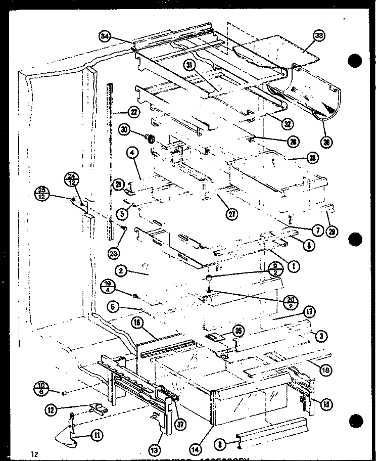 REF ACCESSORY Diagram and Parts List for SR19F1G P7700008W G Amana Refrigerator