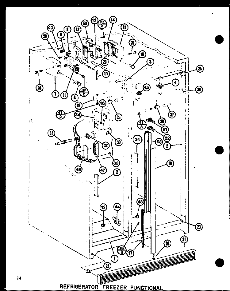 REF FZ FUNCTIONAL Diagram and Parts List for SR19F1G P7700008W G Amana Refrigerator