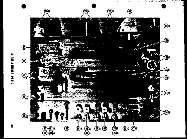MISCELLANEOUS PARTS Diagram and Parts List for SDI22D  Amana Refrigerator