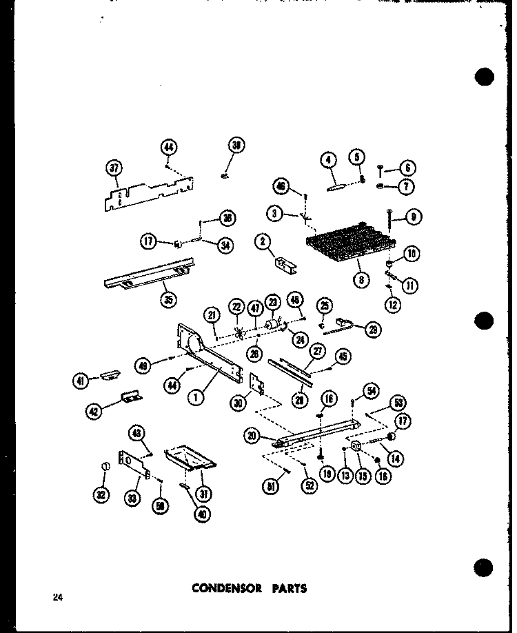 CONDENSOR PARTS Diagram and Parts List for ESR22N-L P7332045W L Amana Refrigerator