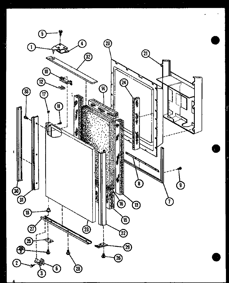 Page 1 Diagram and Parts List for SLDI25G P7642105W Amana Refrigerator