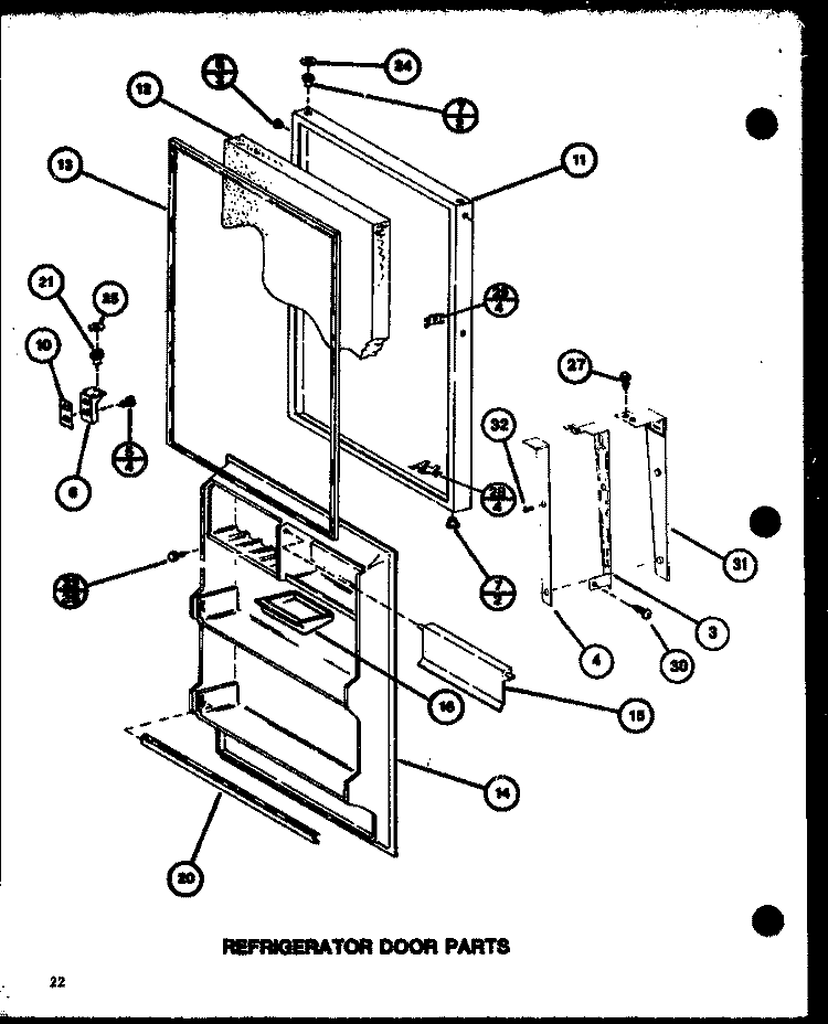 REF DOOR PARTS Diagram and Parts List for TMI18K P7803234W Amana Refrigerator