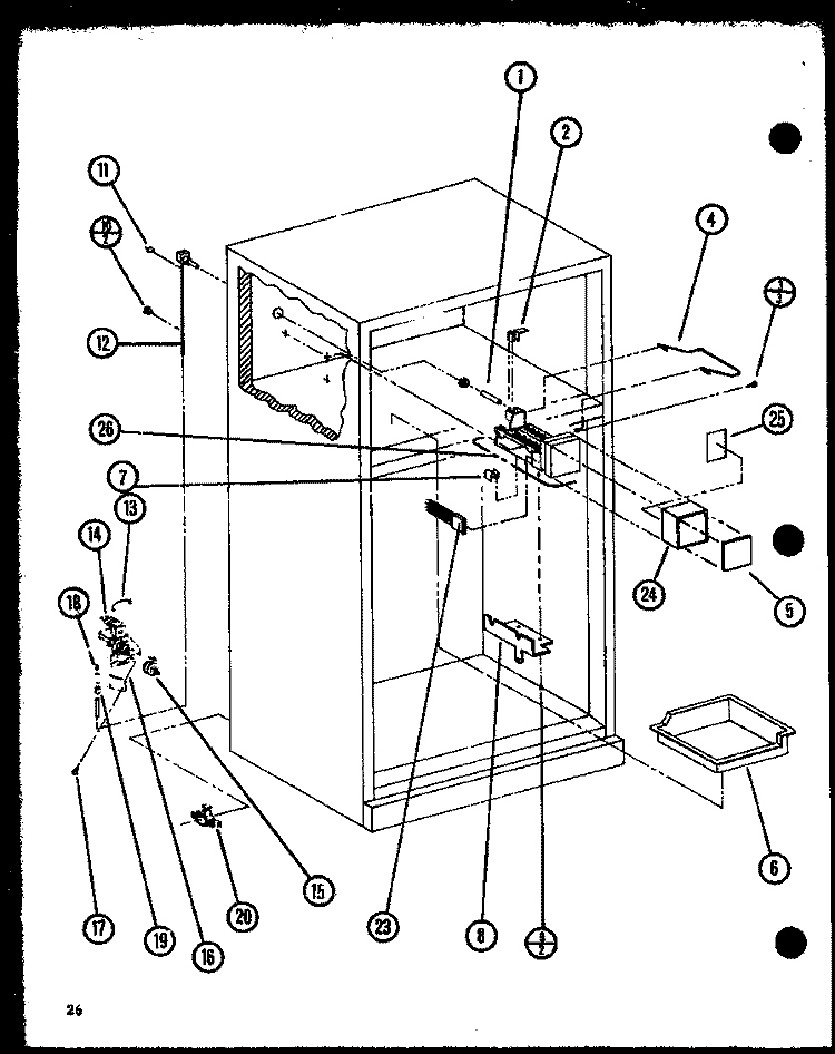 Page 11 Diagram and Parts List for TMI18K P7803234W Amana Refrigerator