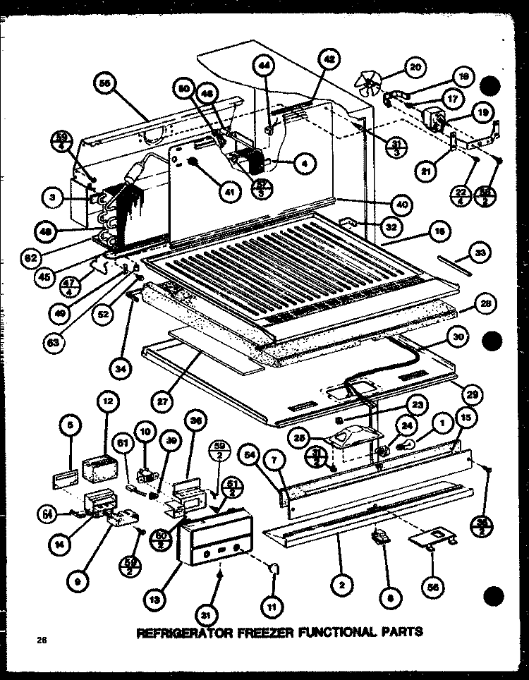 REF FZ FUNCTIONAL PARTS Diagram and Parts List for TMI18K P7803234W Amana Refrigerator
