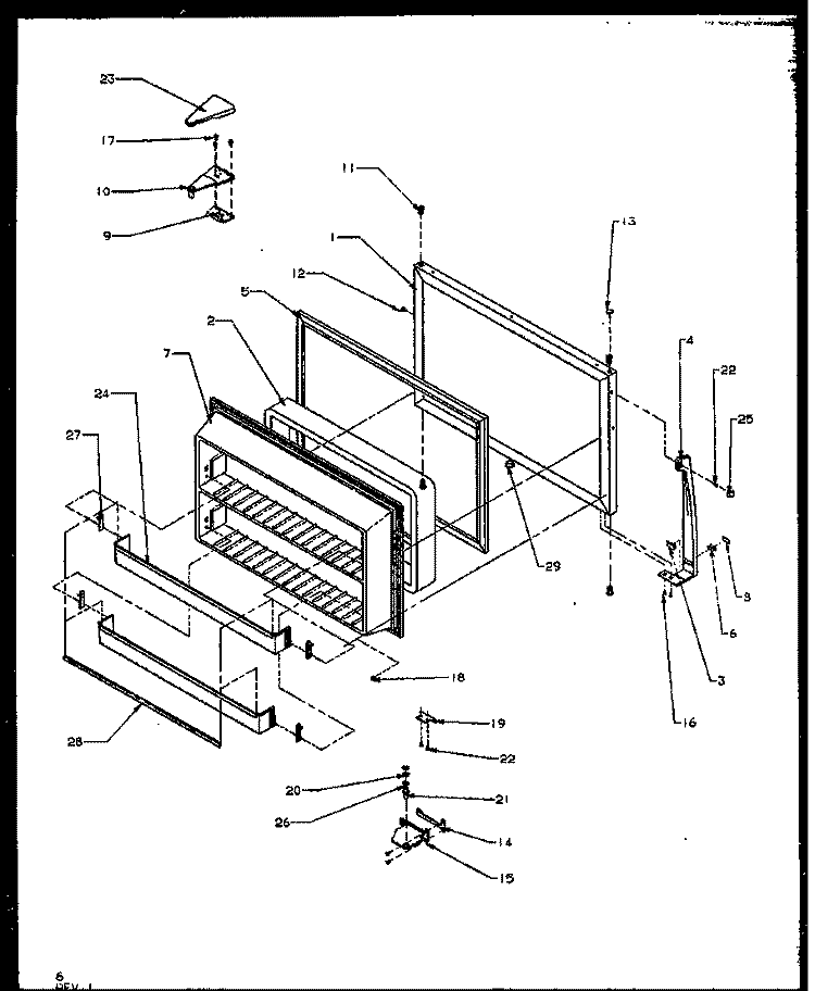 Page 1 Diagram and Parts List for P1158408W W Amana Refrigerator