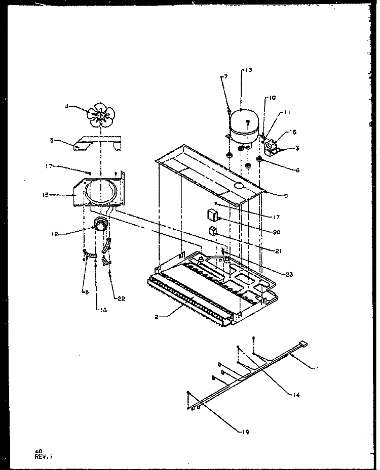 COMPRESSOR COMPARTMENT Diagram and Parts List for P1158408W W Amana Refrigerator