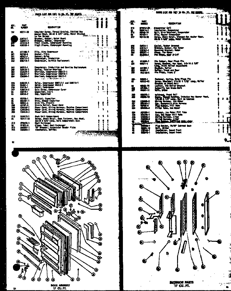 DOOR ASSY 17 CU. FT. Diagram and Parts List for ETM17G P6010103W Amana Refrigerator