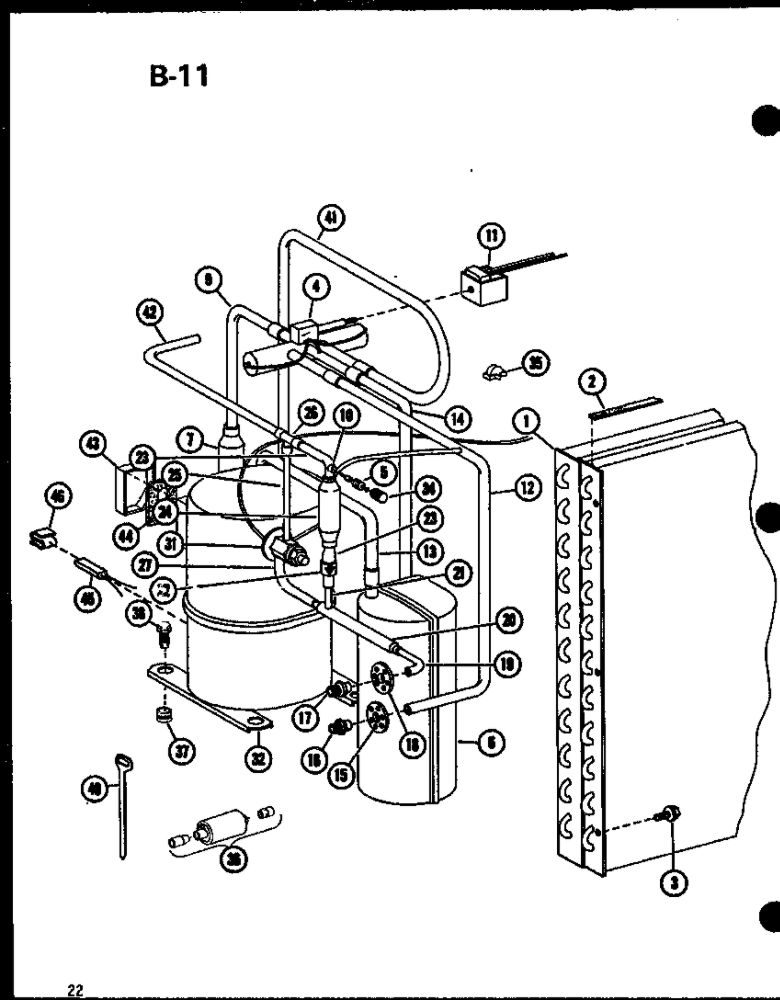 Diagram 9 Diagram and Parts List for ERHQ24-W01C P68522-6C Amana Air Conditioner