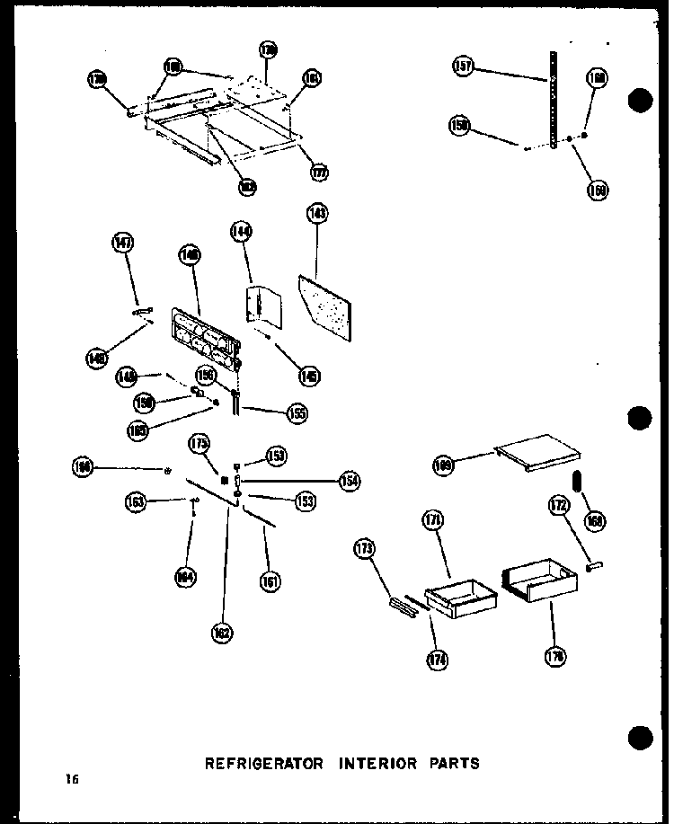Refrigerator Interior Parts Diagram and Parts List for SDI22N-1-C-P60230-91WC  Amana Refrigerator