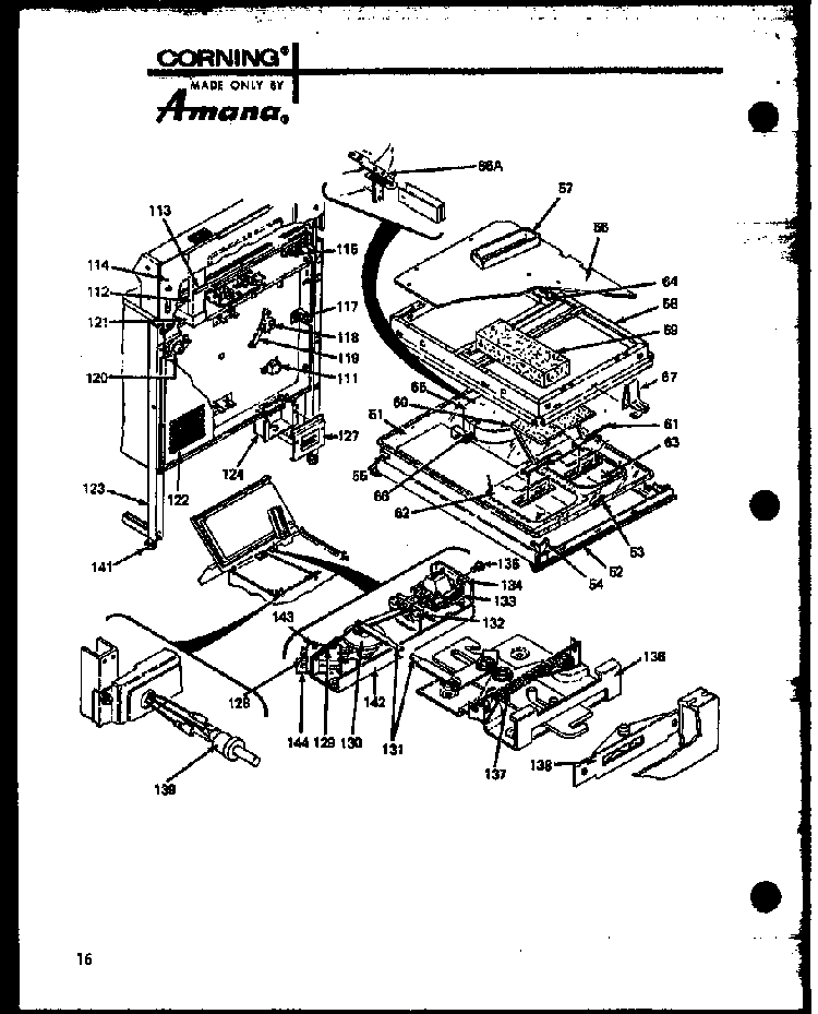 Section 9 Diagram and Parts List for ARC-2B P85122-2S Amana Range