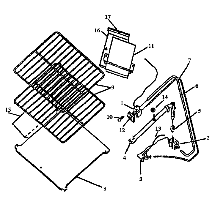 LOWER OVEN COMPONENTS Diagram and Parts List for RBK29AA093M P1142829N W Amana Range