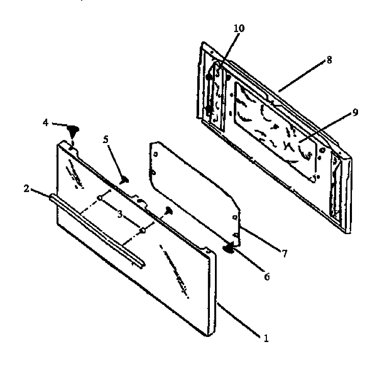 OVEN DOOR ASSY Diagram and Parts List for RBK29AA093M P1142829N W Amana Range