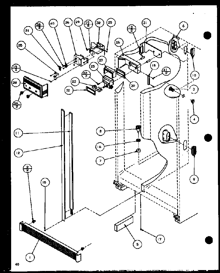 Section 11 Diagram and Parts List for SL22JB-P1116005W  Amana Refrigerator
