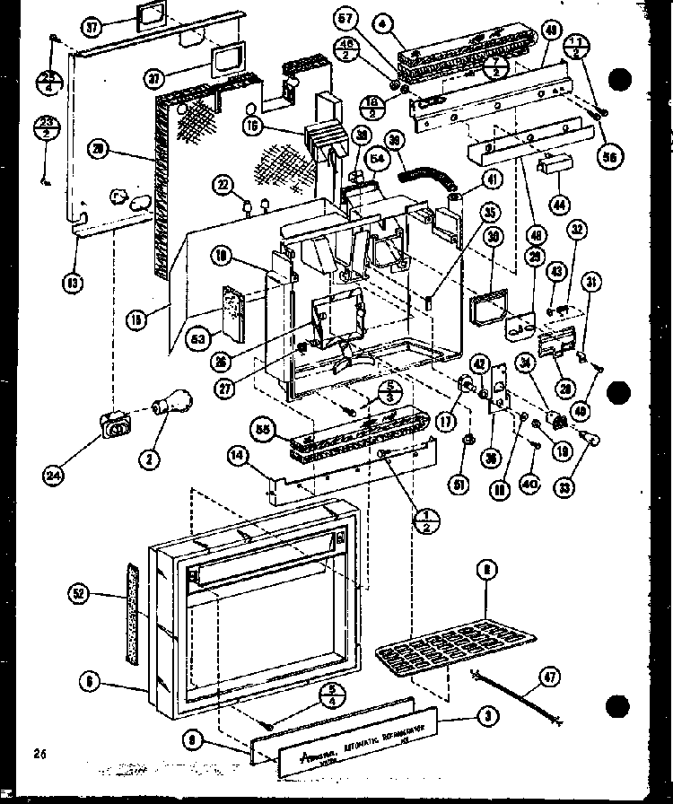 Insullation Diagram and Parts List for SDI22GL-P7745505WL  Amana Refrigerator