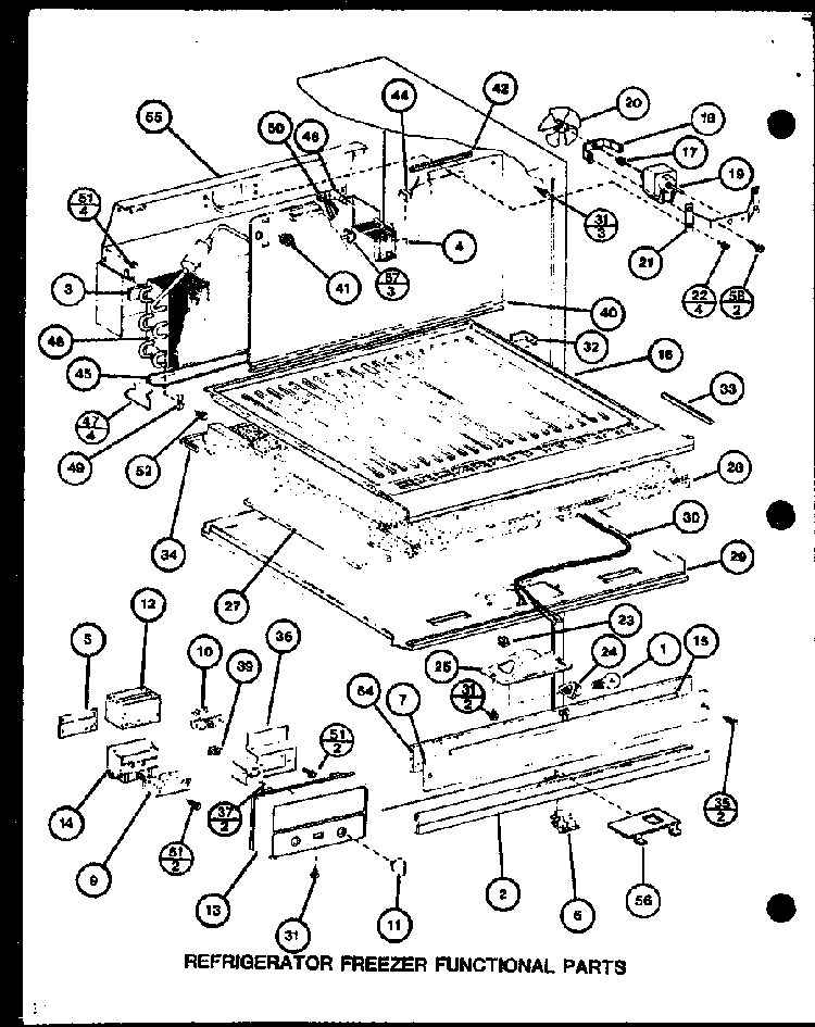 Section 20 Diagram and Parts List for CIC-4H-P7621308W  Amana Refrigerator