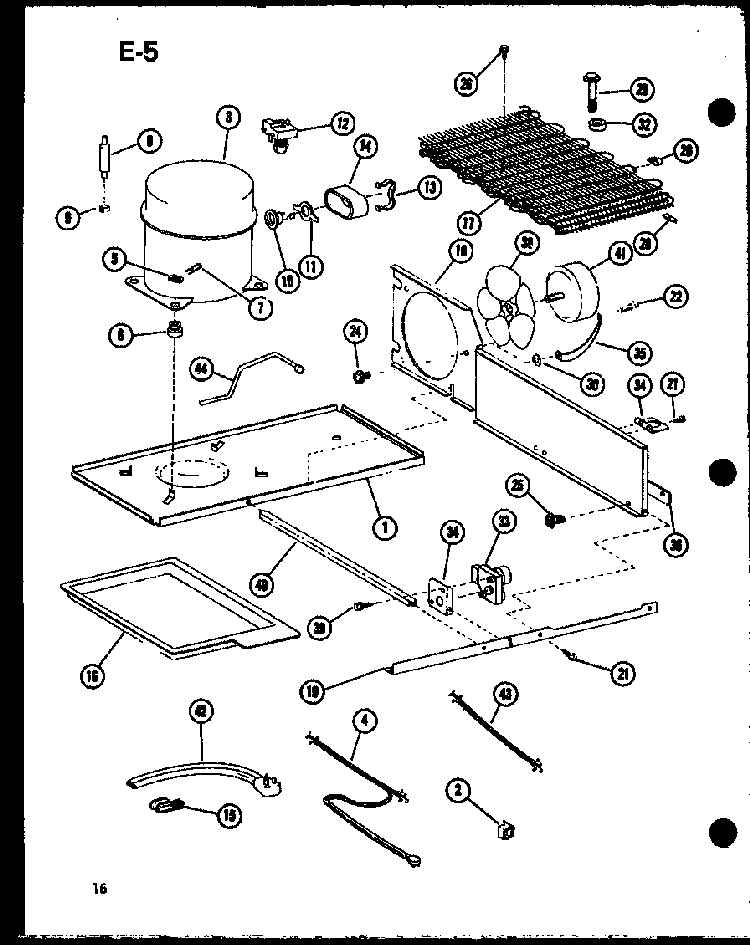 Compressor Diagram and Parts List for ESBFC16D-C-P60235-23WC  Amana Refrigerator