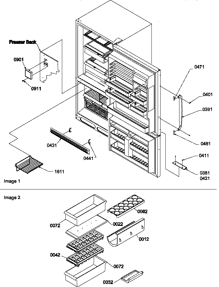 Door Handles & Accessories Diagram and Parts List for BX20S5W-P1196507WW  Amana Refrigerator
