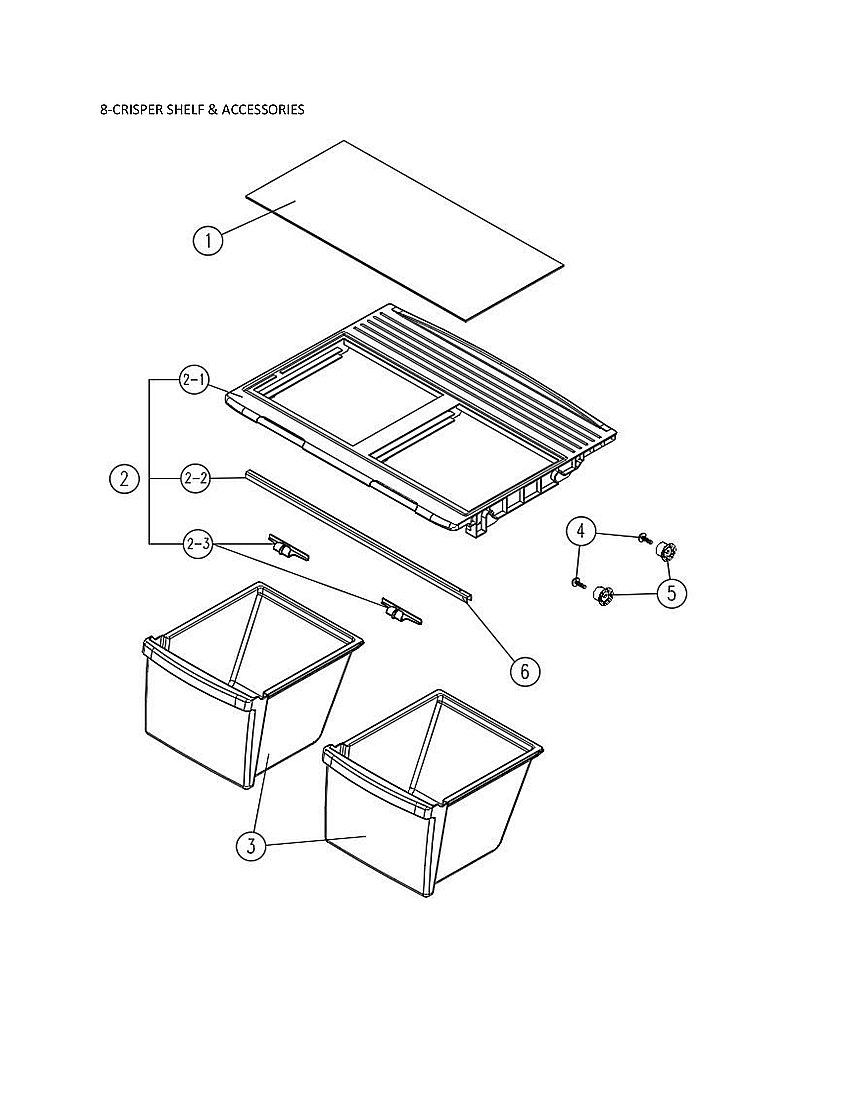 Crisper Diagram and Parts List for 11161269220  Kenmore Refrigerator