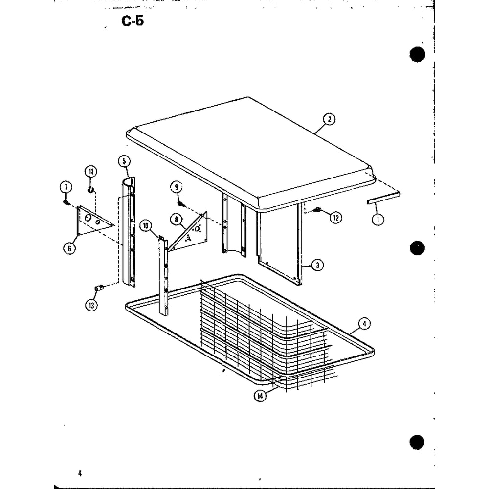 Diagram 4 Diagram and Parts List for ERHQ18-W01A P67845-1C Amana Air Conditioner