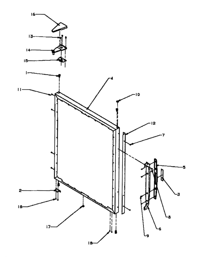 Refrigerator Outer Door Diagram and Parts List for BZ22RE-P1161601WE  Amana Refrigerator