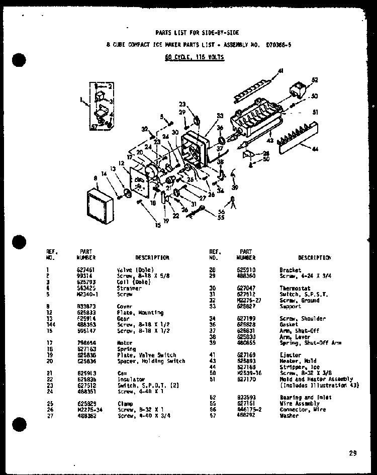 Section 10 Diagram and Parts List for SP19E-L-P74100-2WL  Amana Refrigerator