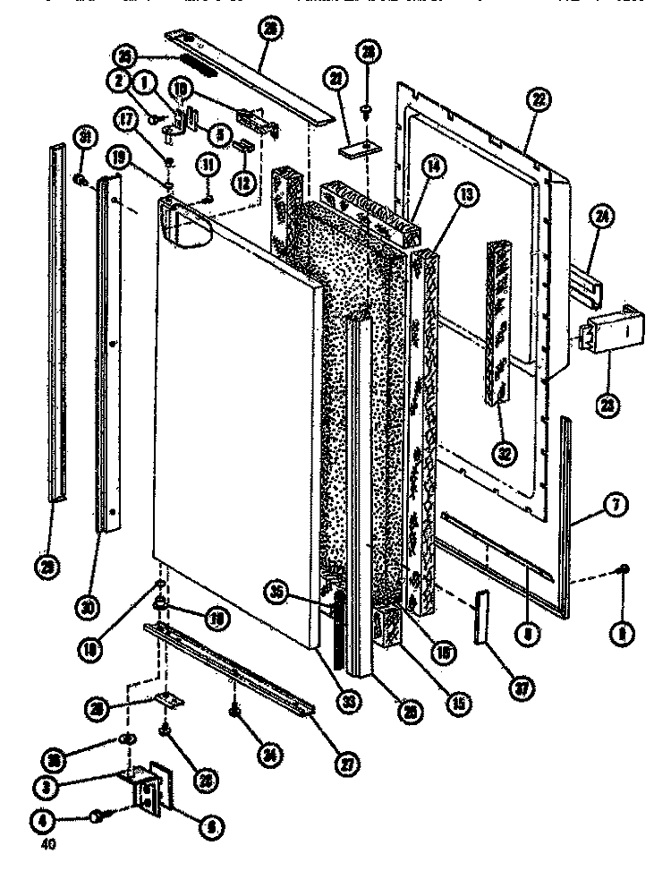 Page 2 Diagram and Parts List for SDI525F1 P7540016W Amana Refrigerator