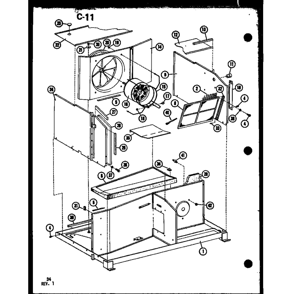 Diagram 21 Diagram and Parts List for 912-5E35S P67120-5R Amana Air Conditioner