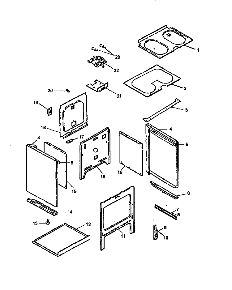 OVEN ASSY Diagram and Parts List for CARC700E P1143410N E Amana Range