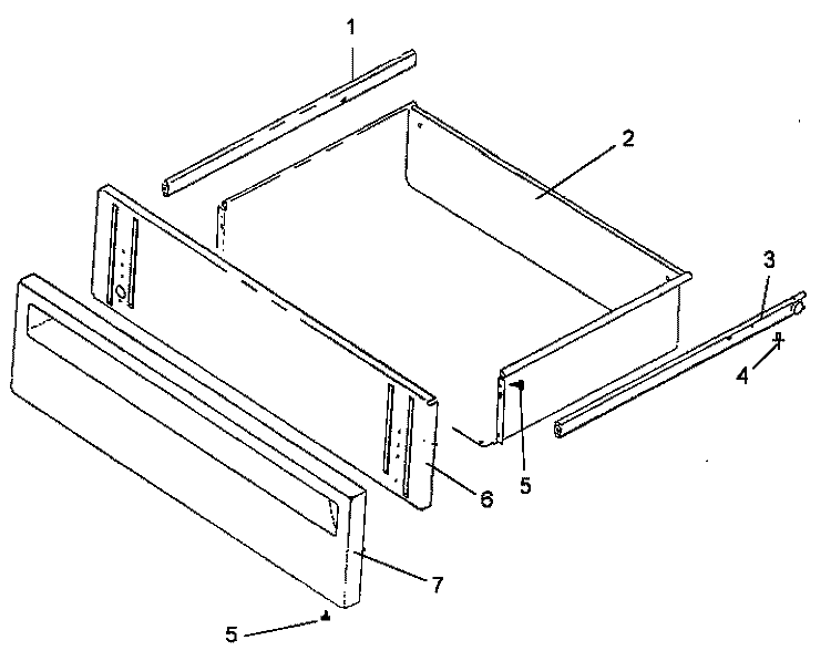 STORAGE DRAWER ASSY Diagram and Parts List for CARC700E P1143410N E Amana Range