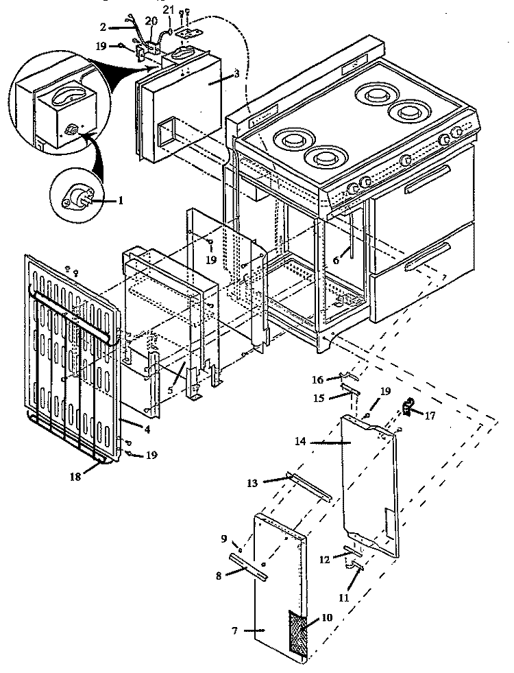 Page 2 Diagram and Parts List for RBL39AA0,5 P11417155NL Amana Range