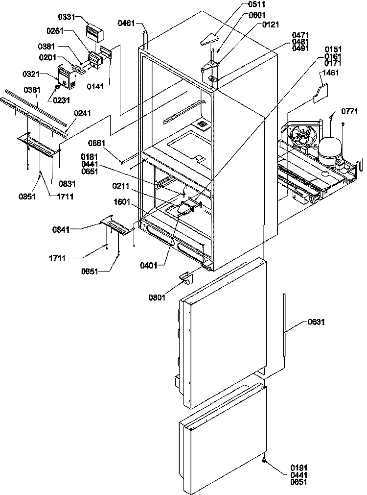 CONTROLS & LIGHT COVERS Diagram and Parts List for BX20S5E P1196508W E Amana Refrigerator