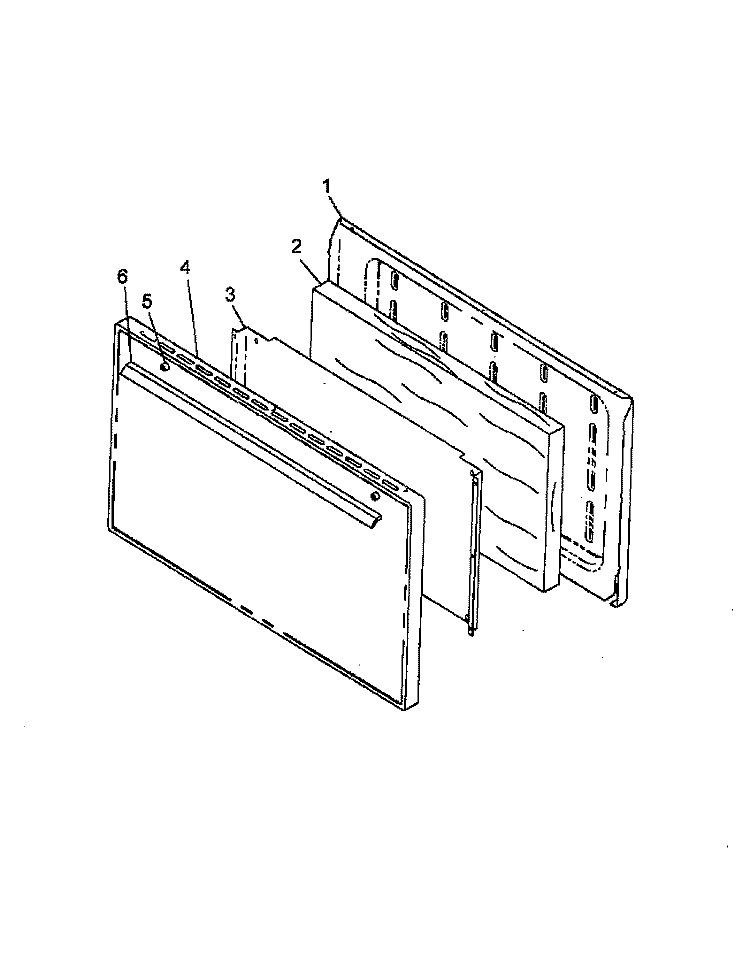 OVEN DOOR Diagram and Parts List for RBP22AA5 P1142760N L Amana Range