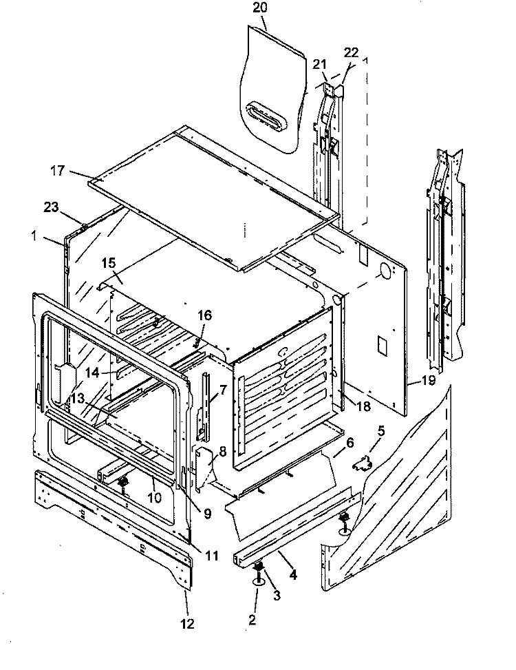 CABINET ASSY Diagram and Parts List for RLS340UWOF P1142763N W Amana Range