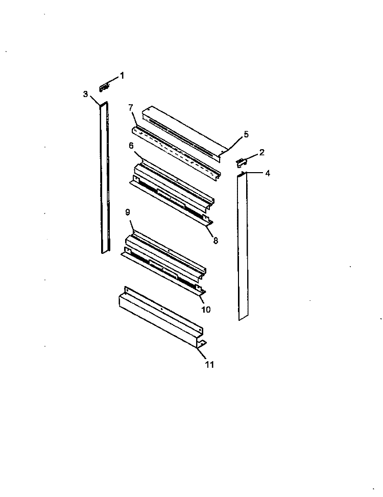 TRIM Diagram and Parts List for AO27DGK P1132515N K Amana Range