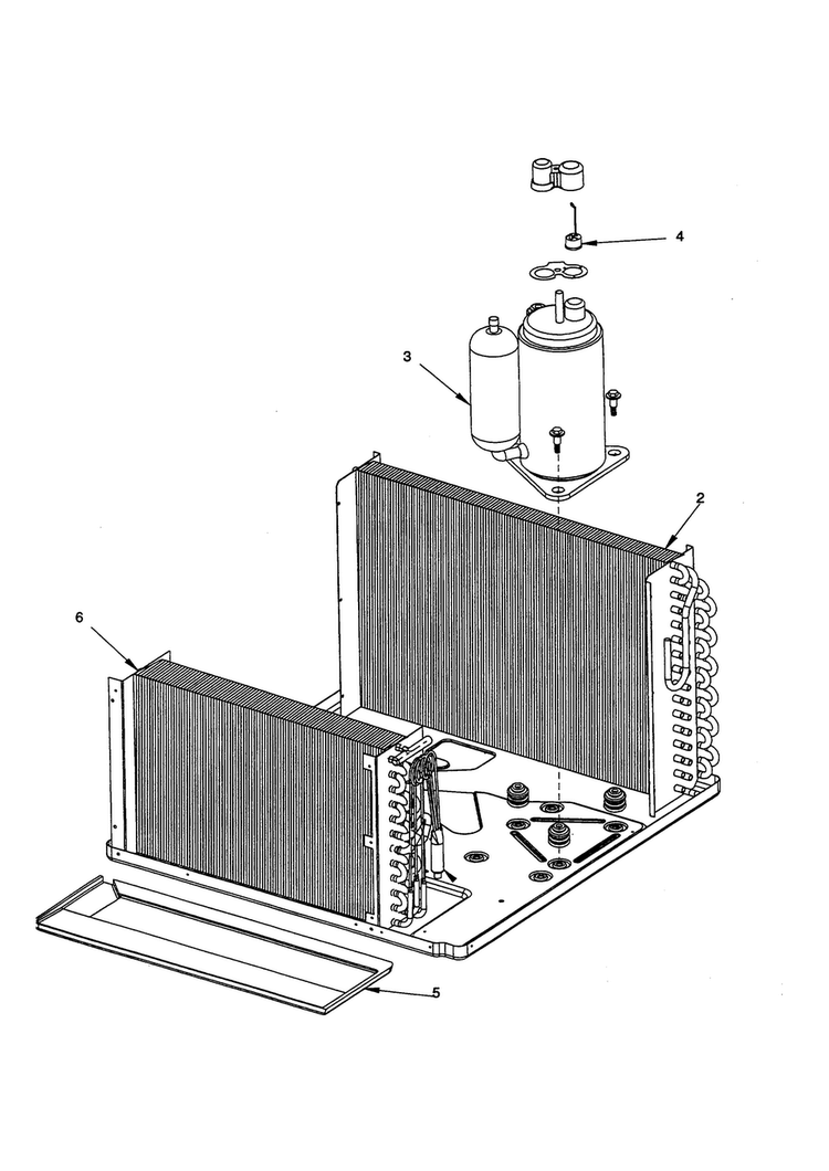 Compressor Assembly Diagram and Parts List for RC08090A1D PRC08090A1DB Amana Air Conditioner