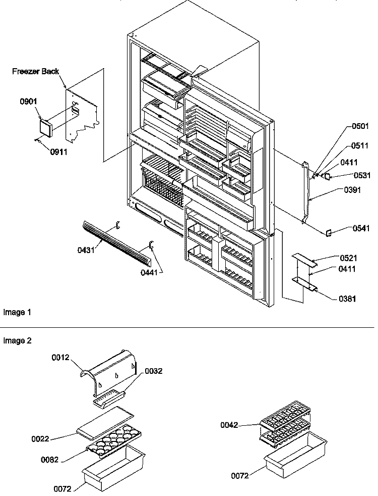 DOOR HANDLES & ACCESSORIES Diagram and Parts List for BX21TW P1196512W W Amana Refrigerator