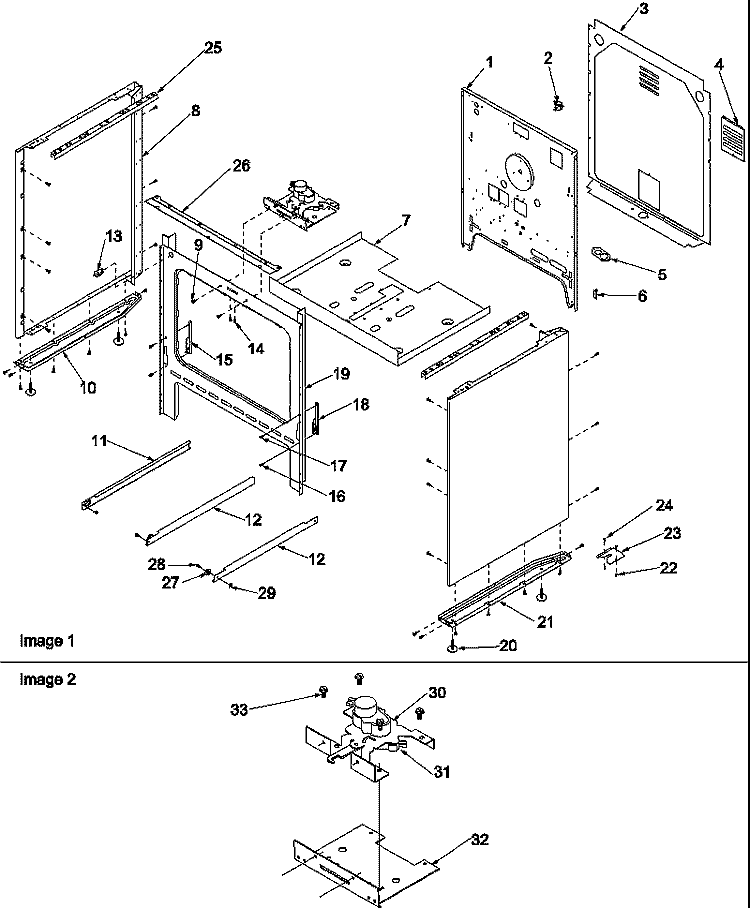 CABINET Diagram and Parts List for ART6610LL P1143470NLL Amana Range