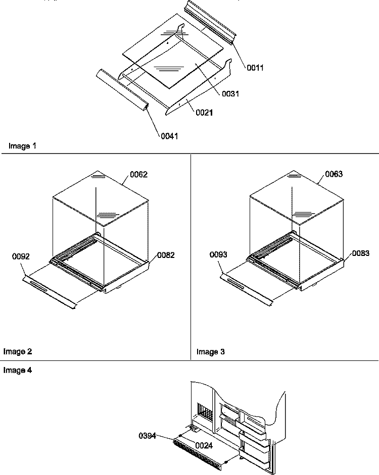 SHELF, CRISPER ASSEMBLIES & TOE GRILLE Diagram and Parts List for P1190212W L Amana Refrigerator